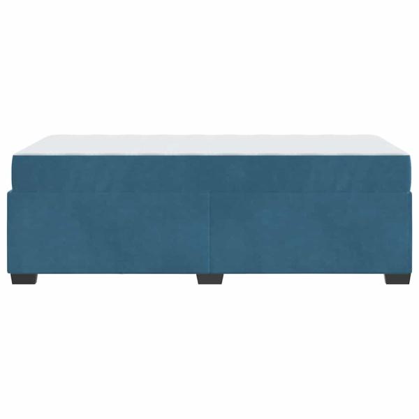 Bettgestell mit Matratze Dunkelblau 90 x 190 cm Samt