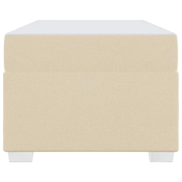 Bettgestell Creme 80 x 200 cm Stoff