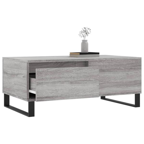 Couchtisch Grau Sonoma 90x50x36,5 cm Holzwerkstoff