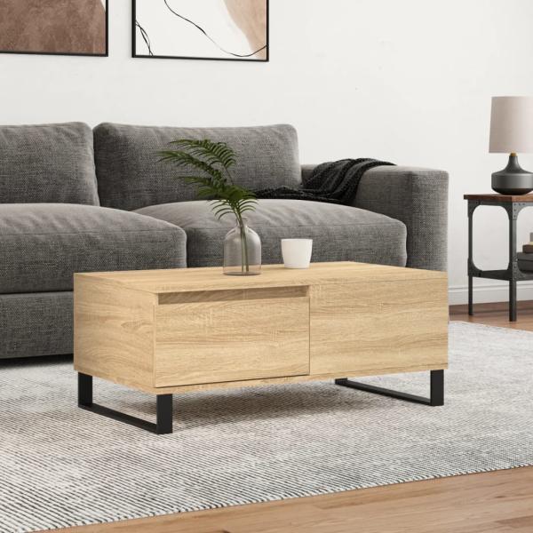 ARDEBO.de - Couchtisch Sonoma-Eiche 90x50x36,5 cm Holzwerkstoff