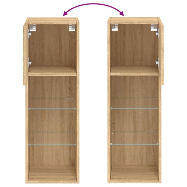 TV-Schrank mit LED-Leuchten Sonoma-Eiche 30,5x30x90 cm