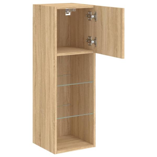 TV-Schrank mit LED-Leuchten Sonoma-Eiche 30,5x30x90 cm