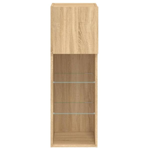 TV-Schrank mit LED-Leuchten Sonoma-Eiche 30,5x30x90 cm