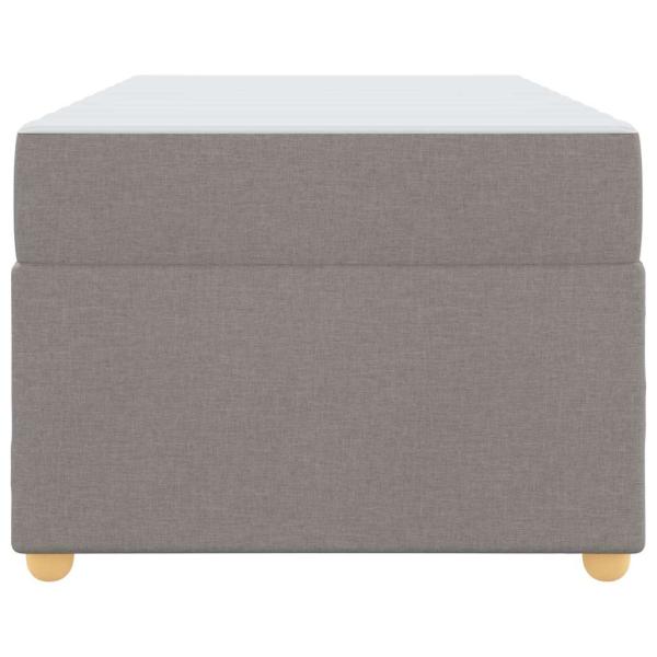 Bettgestell mit Matratze mit Matratze Taupe 90 x 200 cm Stoff