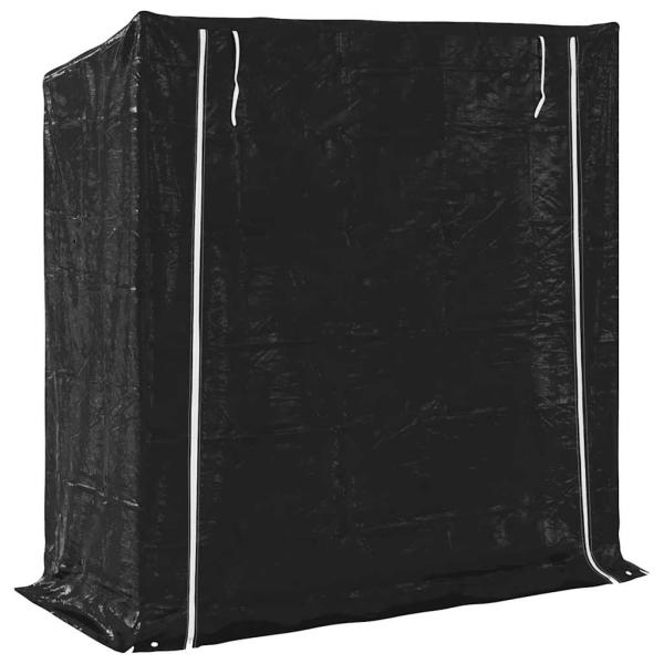 Brennholzregal mit Regenschutz 200x80x200 cm Verzinkter Stahl