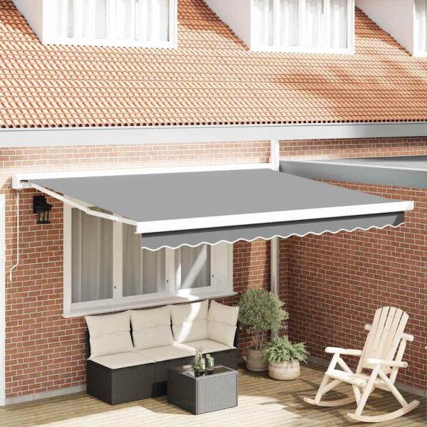 ARDEBO.de - Markise Weiß 3,5 x 2,5 m Metall