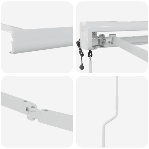 Markise Weiß 3,5 x 2,5 m Metall
