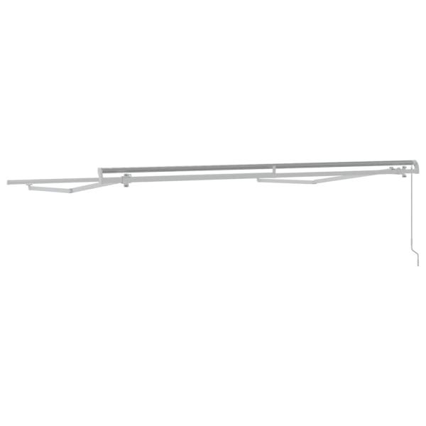 Markise Manuell Weiß 3,5 x 2,5 m Metall