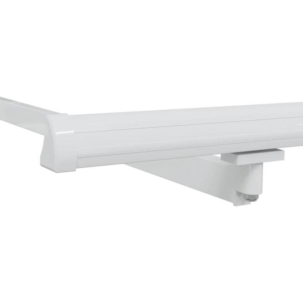 Markise Manuell Weiß 4 × 3 m Metall