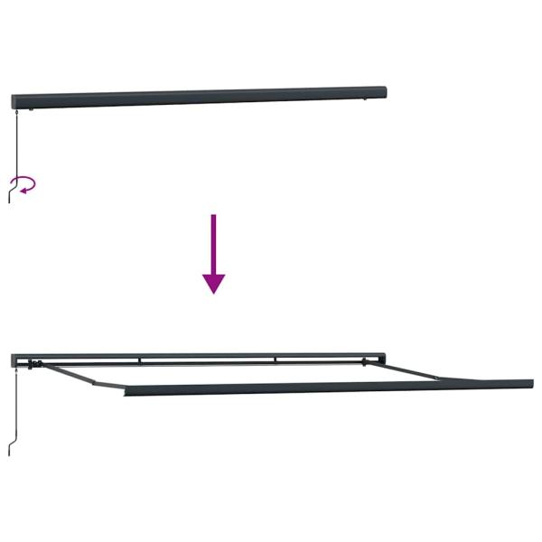 Markise Anthrazit 4,5 × 3 m Metall