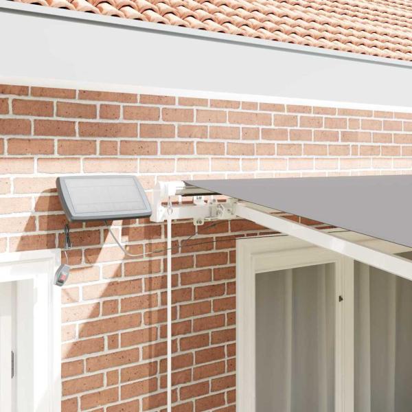 Markise mit Manuell Weiß 3 x 2,5 m Metall