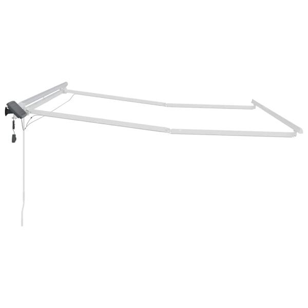 Markise mit Manuell Weiß 3 x 2,5 m Metall