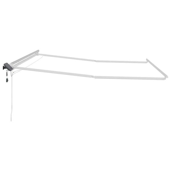 Markise mit Manuell Weiß 4 × 3 m Metall