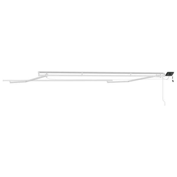 Markise mit Manuell Weiß 4 × 3 m Metall