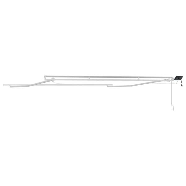 Markise mit Manuell Weiß 4 × 3,5 m Metall