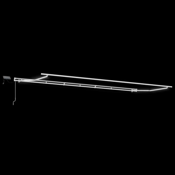 Markise mit Manuell Weiß 6 × 3,5 m Metall