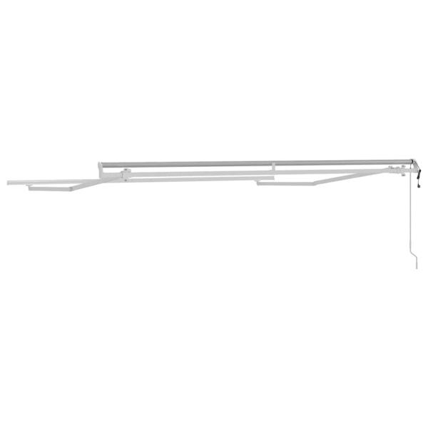 Markise Manuell Weiß 3,5 x 2,5 m Metall