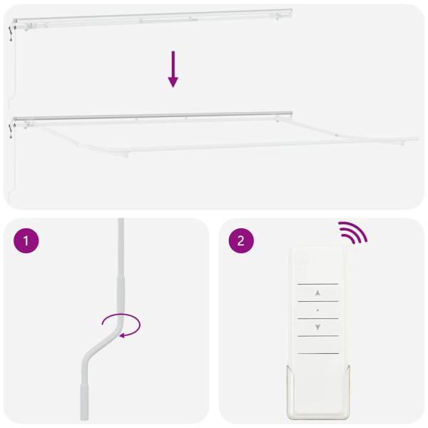 Markise Manuell Weiß 4,5 × 3 m Metall