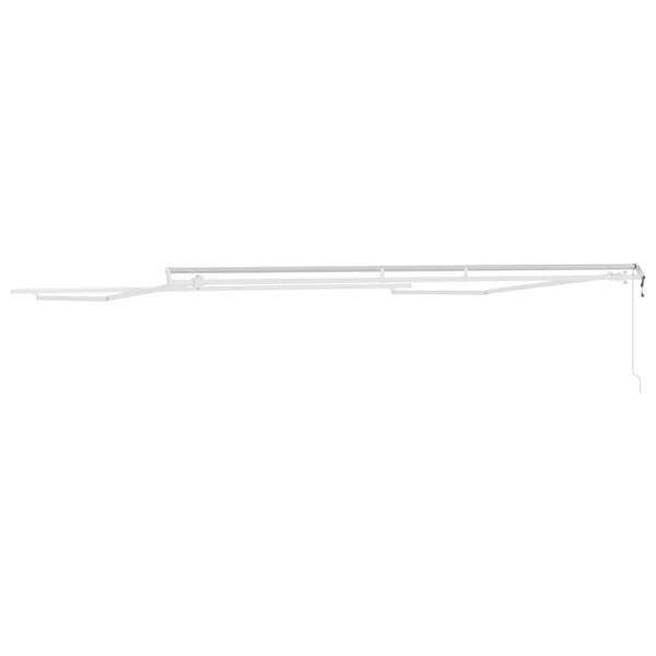 Markise Manuell Weiß 4 × 3,5 m Metall