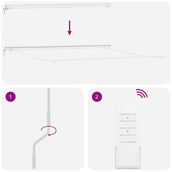 Markise Manuell Weiß 5 × 3,5 m Metall
