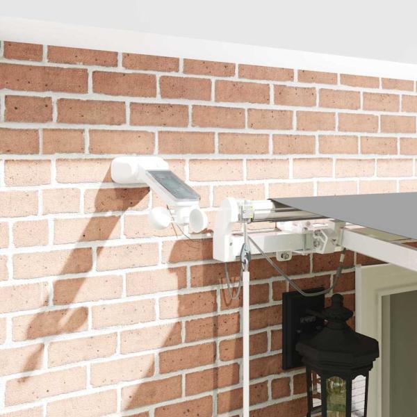 Markise mit Weiß 6 × 3,5 m Metall