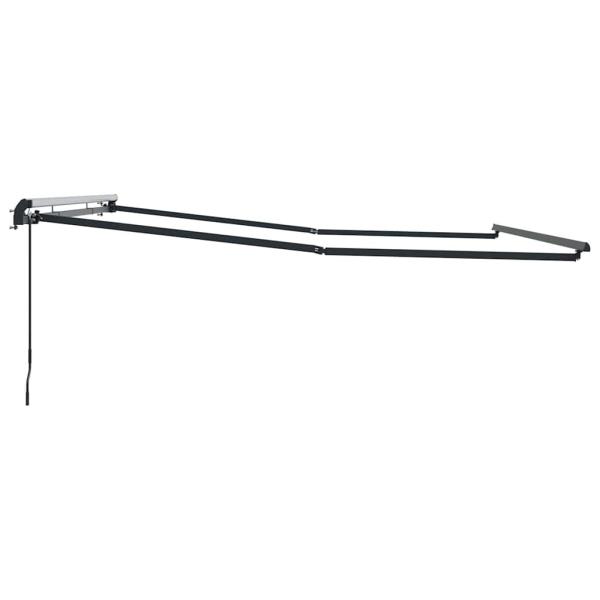 Markise Manuell Anthrazit 4 × 3 m Metall