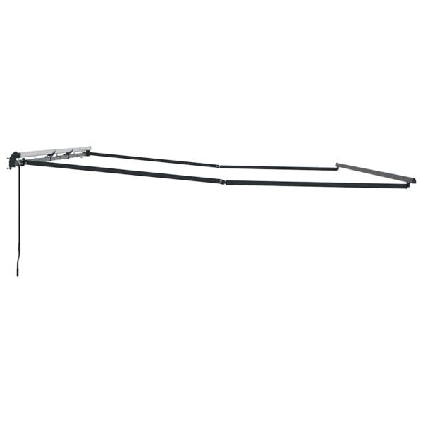 Markise Manuell Anthrazit 6 x 3 m Metall