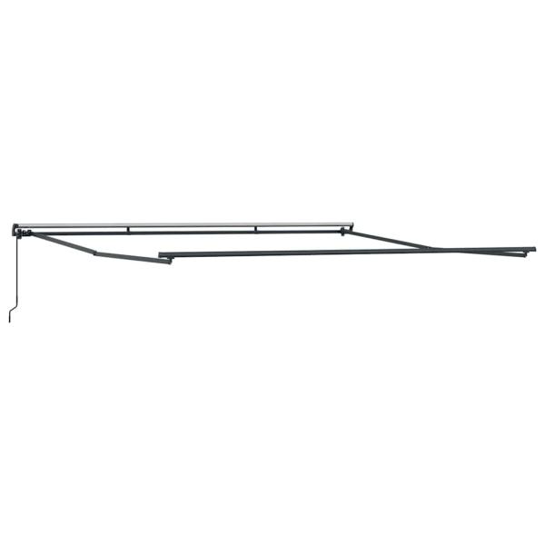 Markise Manuell Anthrazit 4 × 3,5 m Metall