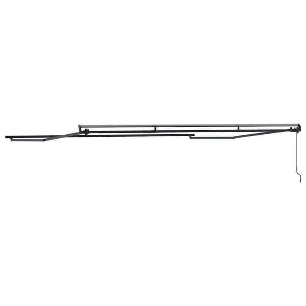 Markise Manuell Anthrazit 4 × 3,5 m Metall