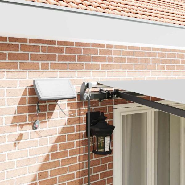 Markise mit Manuell Anthrazit 4 × 3 m Metall