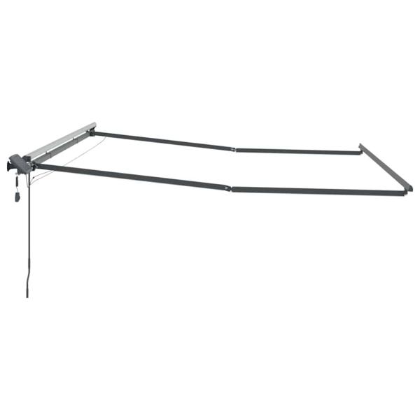 Markise mit Manuell Anthrazit 5 x 3 m Metall