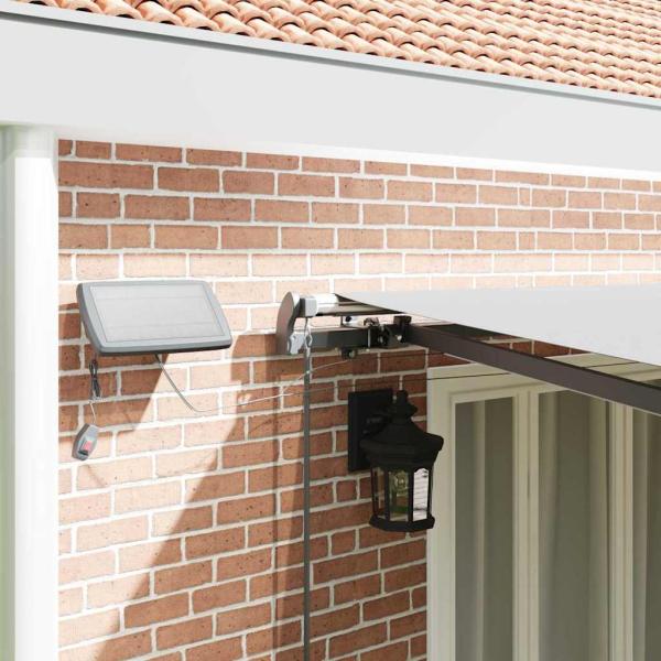 Markise mit Manuell Anthrazit 6 x 3 m Metall