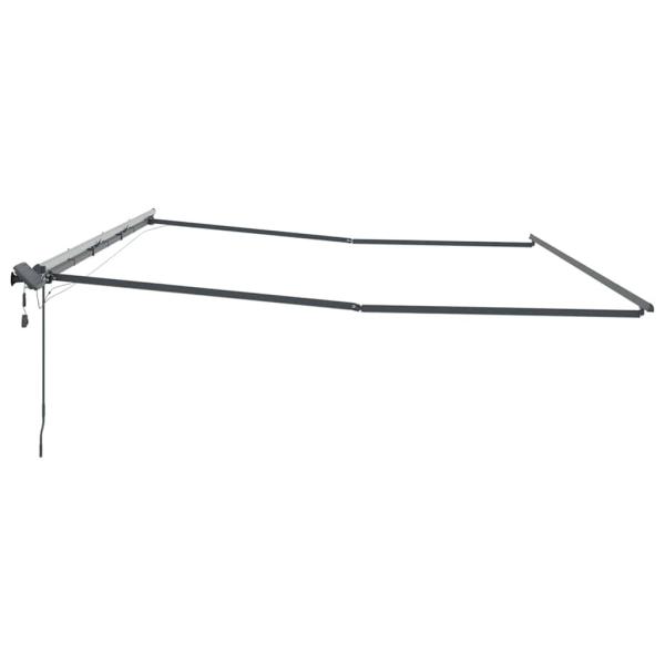 Markise mit Manuell Anthrazit 6 x 3 m Metall