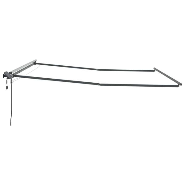 Markise mit Manuell Anthrazit 4 × 3,5 m Metall