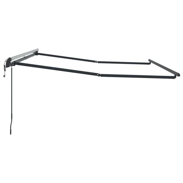 Markise Manuell Anthrazit 3 x 2,5 m Metall