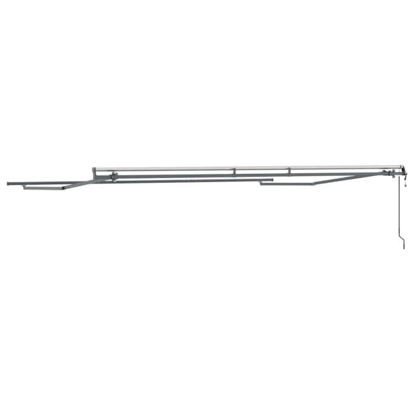 Markise Manuell Anthrazit 4 × 3 m Metall