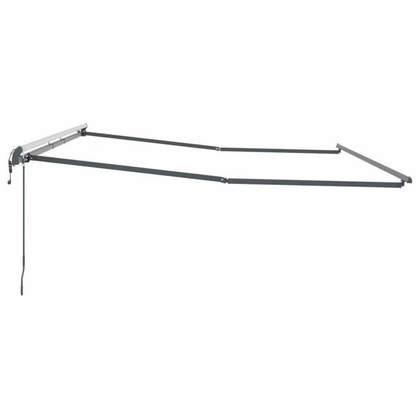 Markise Manuell Anthrazit 5 x 3 m Metall