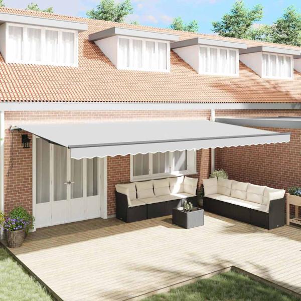 ARDEBO.de - Markise Manuell Anthrazit 6 x 3 m Metall