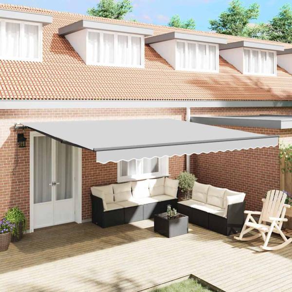 ARDEBO.de - Markise Manuell Anthrazit 5 × 3,5 m Metall