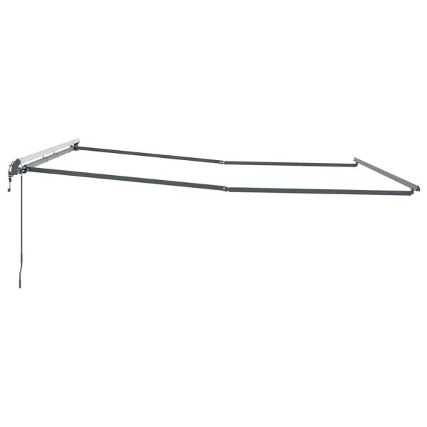 Markise Manuell Anthrazit 5 × 3,5 m Metall