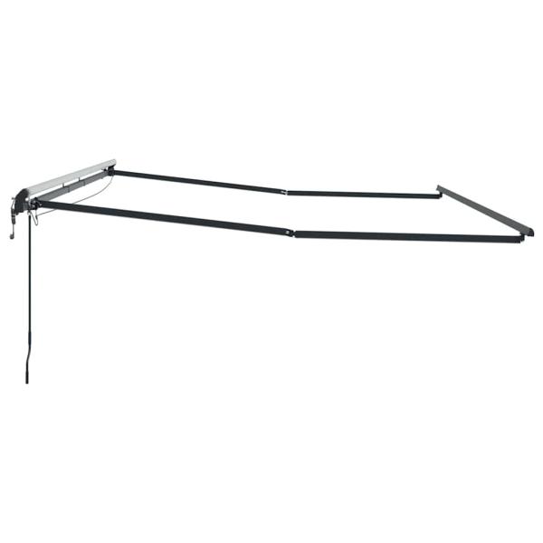 Markise mit Manuell Anthrazit 5 x 3 m Metall