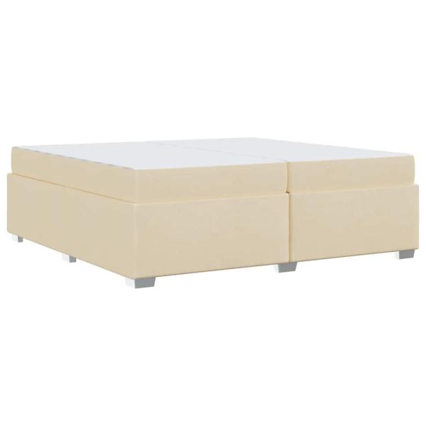 Bettgestell Creme 200 x 200 cm Stoff