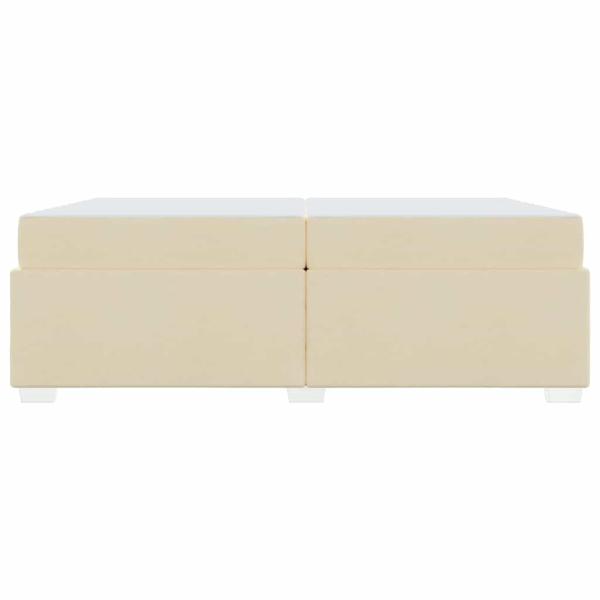 Bettgestell Creme 200 x 200 cm Stoff