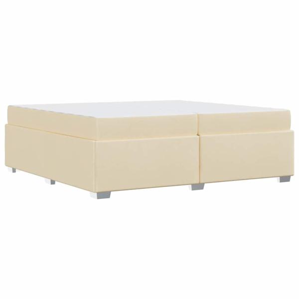 Bettgestell Creme 200 x 200 cm Stoff