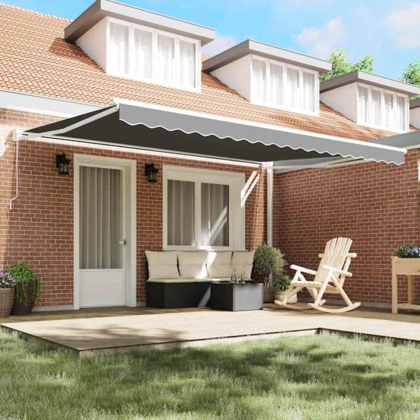 Markise Weiß 5 x 3 m Metall