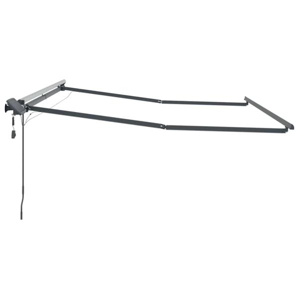 Markise mit Manuell Anthrazit 3 x 2,5 m Metall