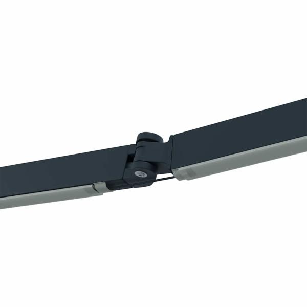 Markise mit Manuell Anthrazit 3,5 x 2,5 m Metall