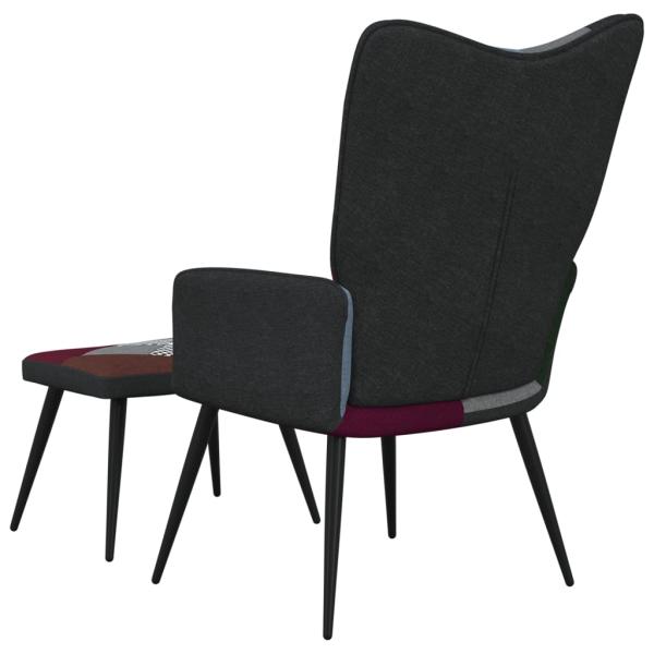 Relaxsessel mit Hocker Patchwork Stoff