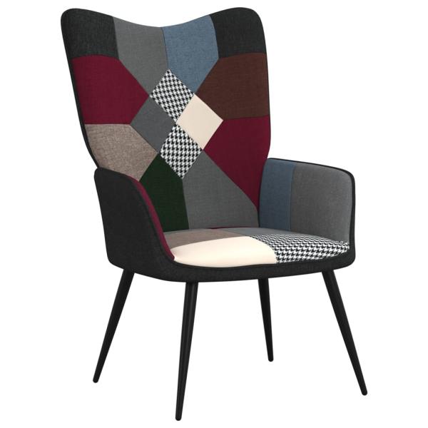 Relaxsessel mit Hocker Patchwork Stoff
