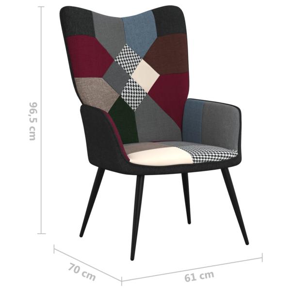 Relaxsessel mit Hocker Patchwork Stoff